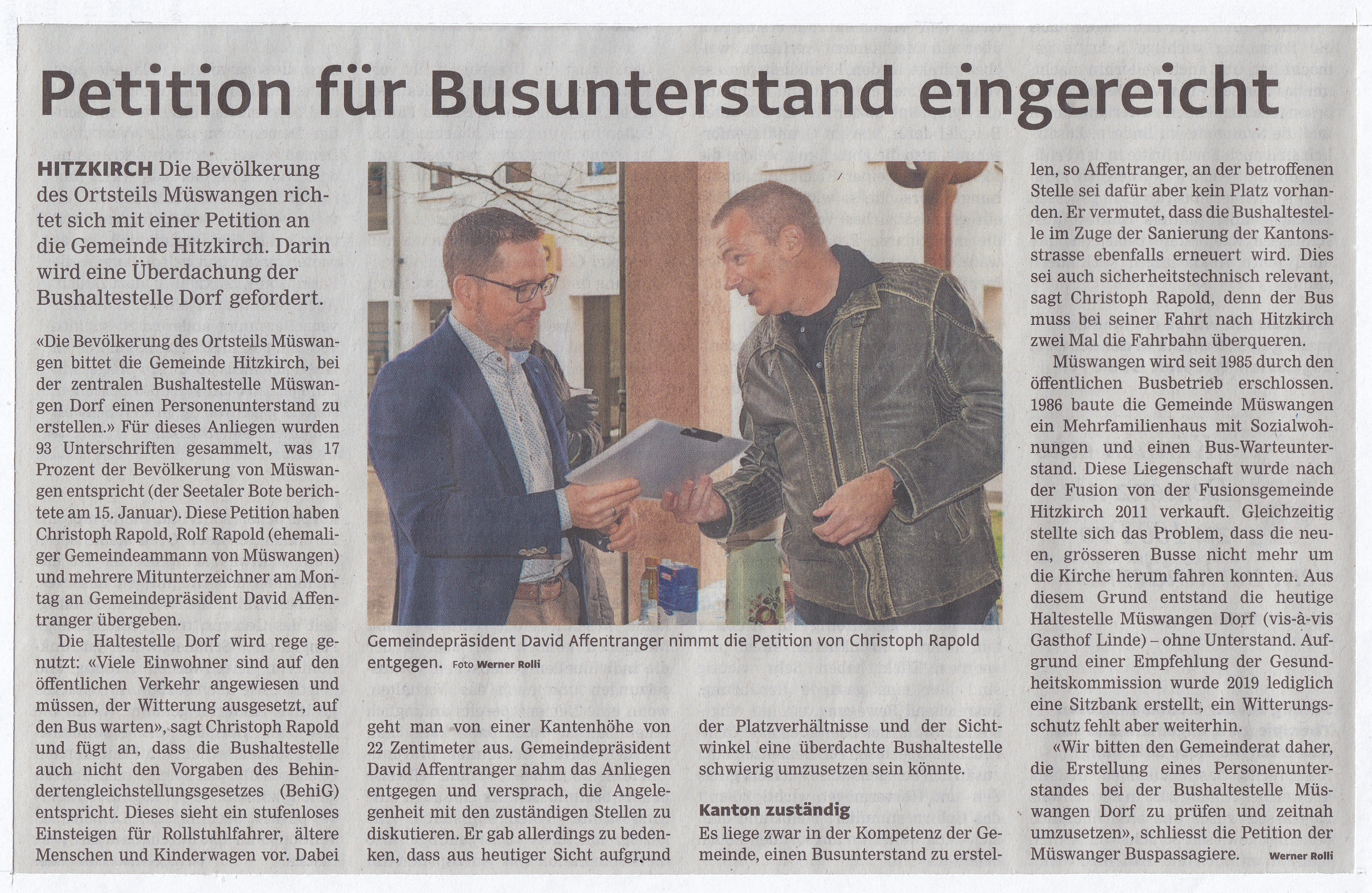 Seetaler Bote Uebergabe